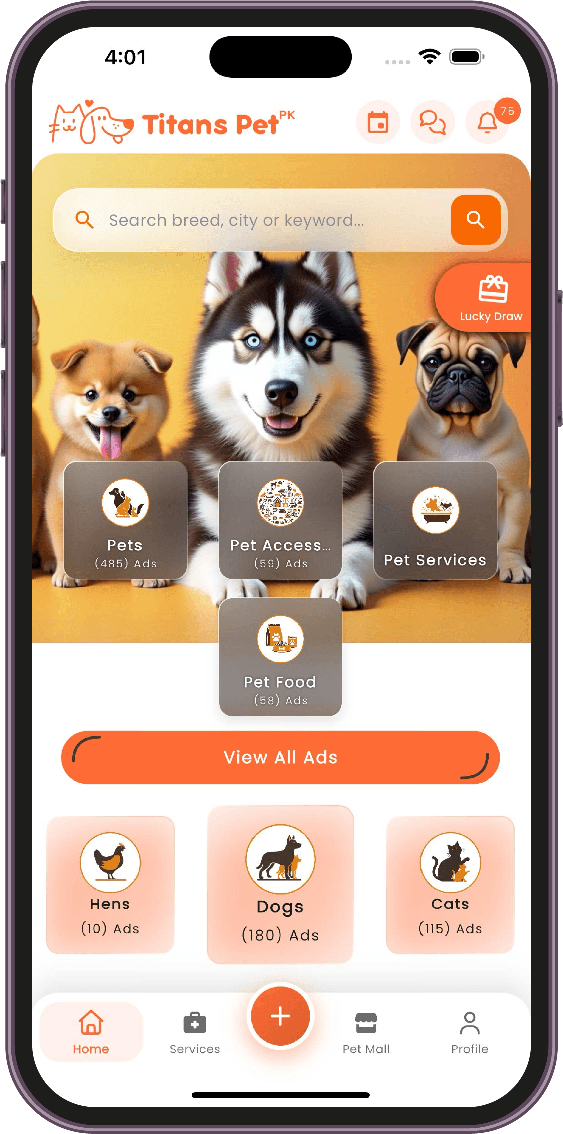 Titans Pet app