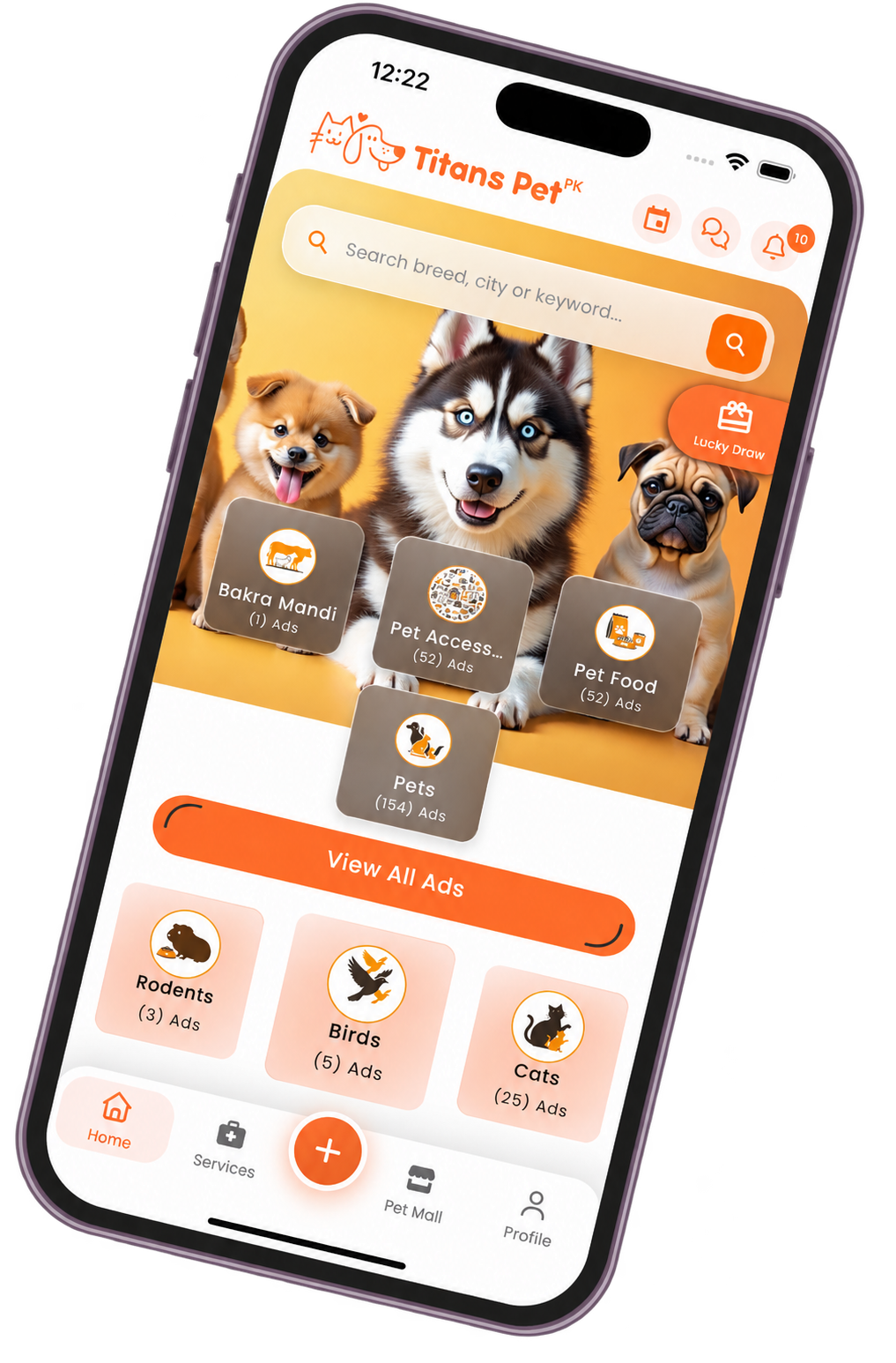 Titans Pet mobile app